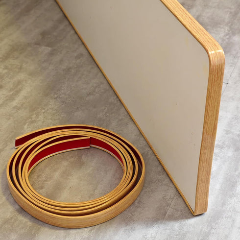 Flexible U-Shape Edge Banding,9.2ft TPE Self Adhesive Veneer Edging Trim,Furniture Edge Corner Protector,for Countertop Table Plywood Cabinets Cha...