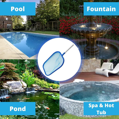 Aquatix Pro Pool Skimmer 5ft Long, 5 Section Connecting Pole with Hook Handle, for Spa, Hot Tub, Pond, Swimming Pools, Fine Mesh Bag, Hand Skimmer...