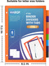 16Pcs/2 Set 8 Tab Dividers for 3 Ring Binder, 16 Pcs Clear Color 3 Ring Binder Dividers with Tabs, Page Folder Dividers, Plastic Tabbed File Divid...