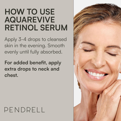 AQUAREVIVE Retinol Serum - Hydrating Retinol for All Skin Types - Enhanced with Hyaluronic Acid, Vitamin E, B5 and Copper Peptides - 30ml...