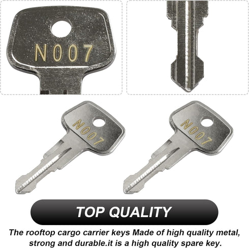 N007 Thule roof rack replacement key,Thule Series frame key,Replacement key for Yakima & Thule Ski, Roof,Cargo Box, Carrier Racks and Crossbars[Co...