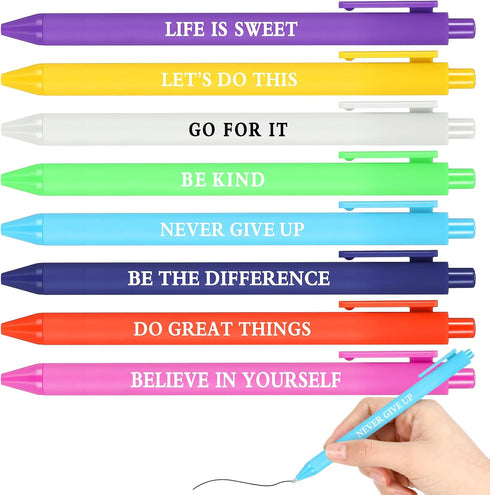 Funny Word Pens Set Inspirational Pens Congrats Grad Motivational Pens, Spoof Fun Ballpoint Pen Set, Novelty Negative Positive Pens Funny Coworker...