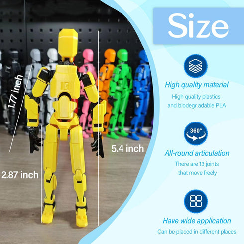 T13 Multi-Jointed Action Figures,T13 Action Figure,Titan 13 Action Figure,3D Printed Action Figures,T13 Action Figures (1pcs-I)...