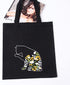 Harimau Beginner Canvas Tote Bag Embroidery Kit,Black Kitten Pattern,Cross Stitch Kits, Including Stamped Embroidery Bag with 1 Embroidery Hoops,N...