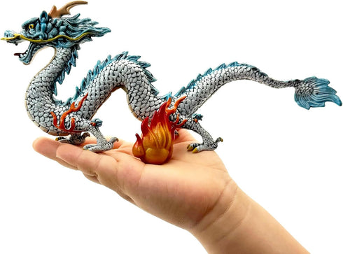Gemini&Genius Chinese Dragon Toys, 2024 Year of The Sea Dragon Mascot Action Figures, Standing Dragon Animals, Toy Gifts or Ornament for Chinese N...