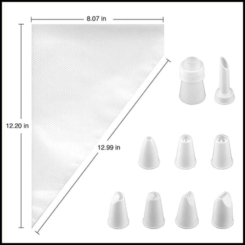 Pastry Piping Bags Set of 100 - Disposable Cake Decorating Bags - Thickened Icing Piping Bag Cake Cupcake Decorating Bags - Baking Cookie Candy Su...