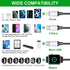 Multi Charging Cable for Apple Watch, Magnetic Wireless Charger, 4 in 1 Nylon Braided Cord for Multiple Devices, USB C/Micro Port/Compatible with ...