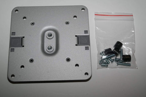SILVER VESA PLATE MONITOR PLATE MOUNT 100X100MM FOR M8 M2 M-FLEX WITH SCREWS...