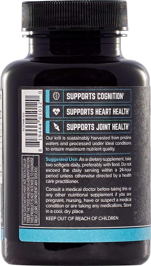 ONNIT Antarctic Krill Oil - 1000mg Per Serving - No Fishy Smell or Taste - Packed with Omega-3s, EPA, DHA, Astaxanthin & Phospholipids - Supports ...