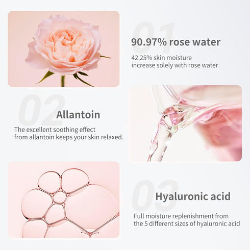 Mamonde Rose Water Vegan Toner for Face - Vegan Korean Toner, 90.97% Pure Rose Water Toner, Organic Certified, Soothing and Hydrating, Alcohol-Fre...