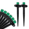 30pcs Drip Irrigation Emitters for 1/4" Drip Irrigation Tubing Adjustable 360 Degree Water Flow Drippers on 6.5" Sturdy Stake with Lock Barbed Irr...