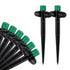 30pcs Drip Irrigation Emitters for 1/4" Drip Irrigation Tubing Adjustable 360 Degree Water Flow Drippers on 6.5" Sturdy Stake with Lock Barbed Irr...
