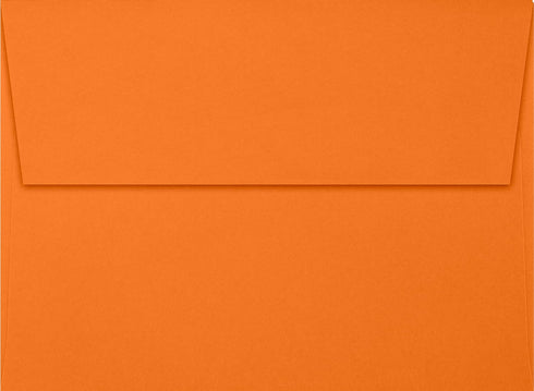 LUXPaper A7 Invitation Envelopes | Peel & Press | 5 1/4" x 7 1/4" | Mandarin Orange | 80lb. Text | 50 Qty...