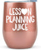 KLUBI Teacher Birthday Gifts for Women - Lesson Planning Juice Wine Tumbler 12oz with Lid and Straw - College Graduation Gifts for Teachers, Stude...