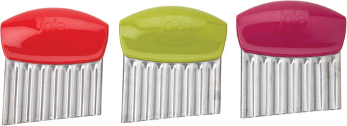 Joie Crinkle Cutter Kitchen Knife for Vegetables, Stainless Steel Blade, Colors May Vary...