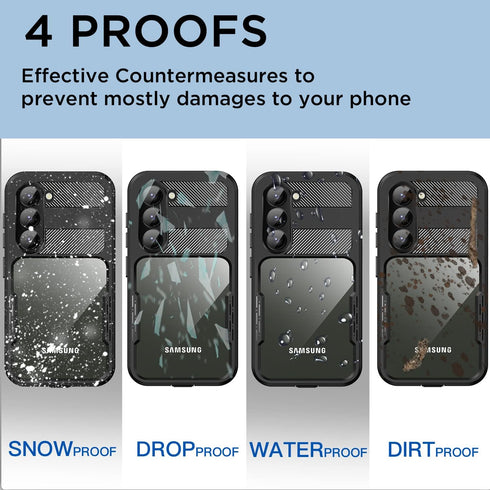 AICase Waterproof Case for Samsung Galaxy S23(6.1"),Snowproof,Dustproof and Shockproof,IP68 Certified Full Body Protection Fully Sealed Underwater...