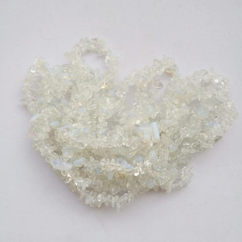 5-10mm Opalite Irregular Tumbled Chip Beads for Jewelry Making, Healing Crystal Drilled Loose Bead Strand DIY Craft Supplies(2 Strands)...
