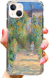 Claude Monet Art Painting Phone Case for iPhone 15, Watercolor Sunflower Impressionism Cover for Women Men Girls Boys, Trendy Design TPU Bumper Ca...