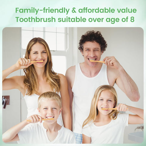 Bamboo Toothbrushes Soft Bristles 10 Pack, Biodegradable BPA Free Soft Bristles Toothbrushes for Adult, Eco-Friendly, Natural Wooden Organic Tooth...