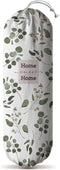 Hglian Grocery Bag Storage Dispenser,Eucalyptus Leaves Plastic Bag Holder,Garbage Shopping Trash Bags Carrier Organizer,Farmhouse Sweet Home Kitch...