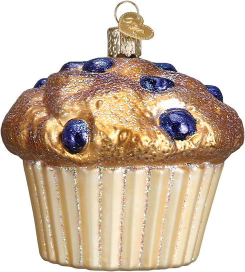 Old World Christmas Glass Blown Ornament Blueberry Muffin (32263)...