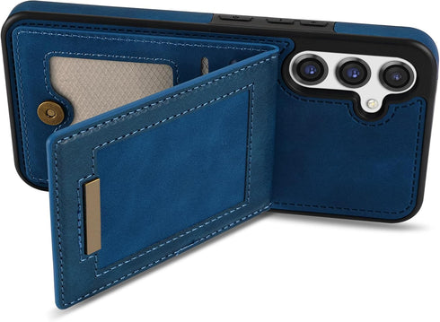 Asuwish Phone Case for Samsung Galaxy S23 FE 5G Wallet Cell Cover with Tempered Glass Screen Protector and RFID Slim Credit Card Holder Slot Stand...