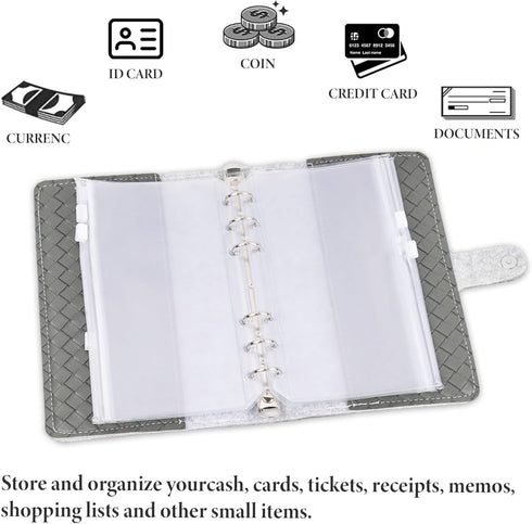 LIZIMANDU Cash Envelopes for Budgeting,Budget Binder with 12Pcs Budget Planner with Cash Envelopes,Money Organizer for Cash,PU Leather A6 Binder f...