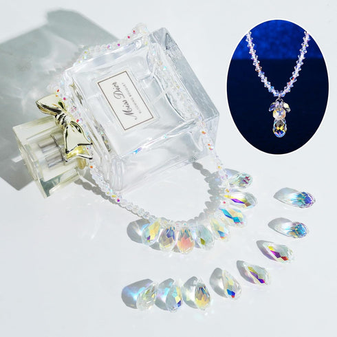 LONGWIN 36pcs AB Teardrop Crystal Beads 10x20mm Waterdrop Faceted Glass Beads for Jewelry Making, DIY Project, Earring, Necklaces, Bracelets...