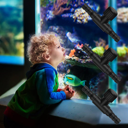 30 Pieces Aquarium Air Valve, Air Pump Control Valves Air Pump Single Way Plastic Air Flow Control Regulator for 4 mm Hose Air Line Tubing Connect...