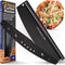 KitchenStar 18-Inch Pizza Cutter Rocker Blade - Sharp Stainless Steel Slicer Knife, Protective Cover, Black Nonstick, Extra Large - Commercial Piz...