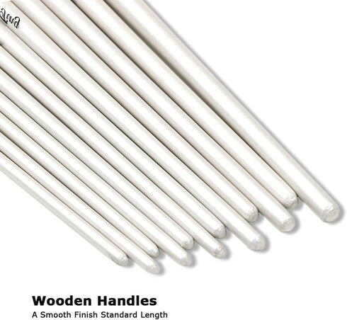Angular Paint Brush, CBTONE 12pcs Nylon Hair Angled Paint Brushes Set Art Paintbrush for Watercolor, Acrylic, Gouache, Oil Painting - White...