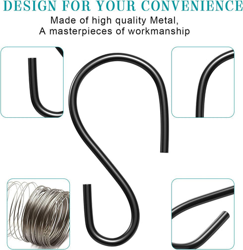 Sratte Mini S Hook for Hanging 1 Inch Metal Hanging Hooks S Shaped Iron Wire Hook Hanger Mini Ornament Storage Hooks for Irish Day Decor Hanging P...