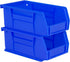 Hudson Exchange 7-1/2" x 4" x 3" Plastic Stackable Storage Bin and Hanging Container (Blue)...