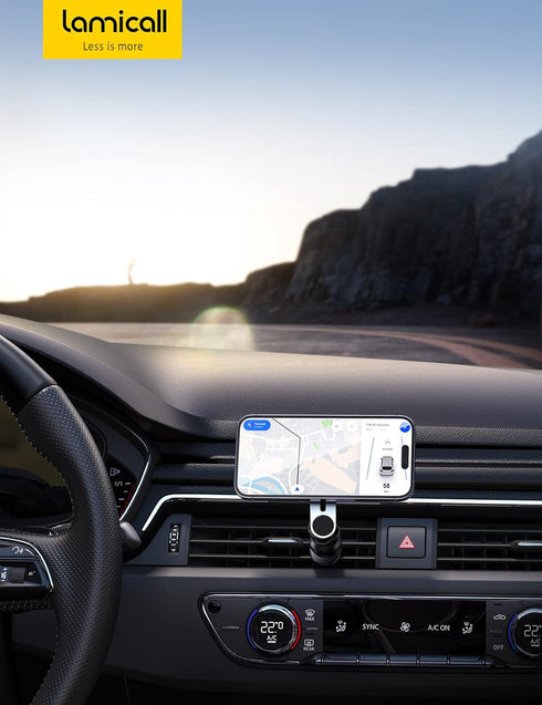 Lamicall Car Phone Holder Mount for MagSafe Magnetic Phone Holder for Car, Hands Free iPhone Car Holder Mount for iPhone 14 13 12 Pro Plus Max Min...