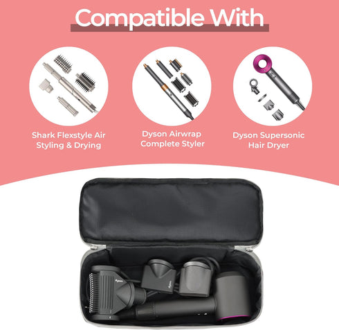 Long Case Compatible with Shark Flex Style Case, Dyson Airwrap Travel Case, Shark Hair Dryer Case, Shark Flexstyle Carrying Case, Dyson Travel Cas...