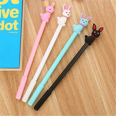 Animal Cute Rabbit Gel Ink Pen Cute Kawaii Black Writing Pens Ballpoint Black Ink Gel Pen Party Gift Gel Ink Pens Funny School Stationery Office S...