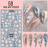 KINGMAS 5D Flower Nail Art Sticker Decals Hollow Exquisite Pattern Nail Art Supplies Self-Adhesive Luxurious DIY Nail Art Decoration White Lace Fl...