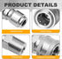 2 Sets 1/4 Inch NPT Stainless Steel Pressure Washer Quick Connect Plug Coupler Kit, Male and Female Fittings with Internal and External Threads...
