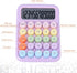 Mechanical Pushbutton Calculator,12 Digit Large LCD Display,Big Buttons Easy to Press,Colorful Candy Calculator,Automatic Sleep,with Battery.for O...