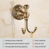 Antique Bronze Brass Bath Towel Hooks, Wall Mounted Bathroom Hardware Accessories,Pattern Carving Design...