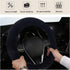 Car Fuzzy Steering Wheel Cover, 15 inch Soft Wool Fur Steering Wheel Protector, Fluffy Car Wheel Covers for Winter Warm, Car Interior Decoration A...