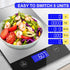 Rechargeable Food Scale, 22lb Digital Kitchen Scale for Food in Gram and Ounce, 0.1oz/1g Precise, 304 Stainless Steel, Perfect for Meal Prep, Cook...
