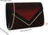 CHARMING TAILOR Envelope Purse Formal Faux Suede Clutch Rhinestone Evening Bag for Women Party Handbag...
