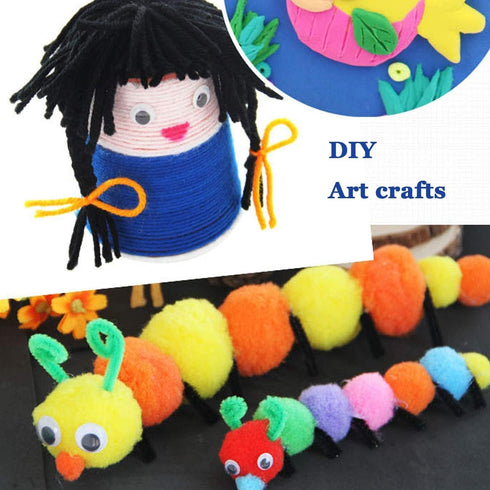 FINGOOO 1 Inch Googly Wiggle Eyes with Self Adhesive, 100-PACK for DIY Art Crafts...