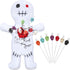 Kathfly 8 Pcs Voodoo Doll Set Include Horror Doll, 7 Pcs Skull Pins Ghost Doll Soft Revenge Dammit Creepy Dolls Pin Holder Voodoo Toys Resin Metal...