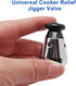 Pressure Cooker Relief Jigger Valve 1Pc, Universal Pressure Cooker Jigger Valve with Exhaust Rod, Whistle for Weight Pressures Control 80KPA Safet...