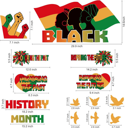 Black History Month Bulletin Board Decorations, 27 Pcs Black History Month Decorations African American National Holiday Bulletin Board Decoration...