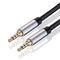 Male to Male Audio Cable 1Ft,3.5mm 4 Pole Nylon Braided Stereo Aux Cable/Auxiliary Cable/Aux Cord for Headphones, PS4,Phone, Tablets, Headset, PC,...