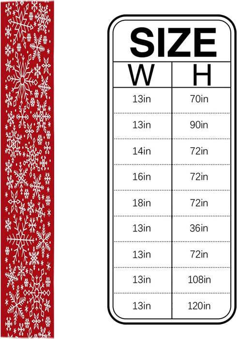 Christmas Snowflake Table Runner Xmas Red Burlap Table Runners for Home Décor Crafts for Family Dinner, Parties, Thanksgiving, Christmas & Gatheri...