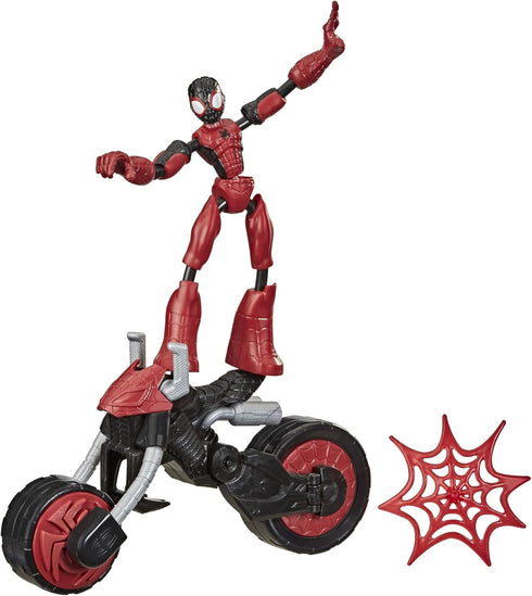 Spider-Man Marvel Bend and Flex, Flex Rider Action Figure Toy, 6-inch Flexible Figure and 2-in-1 Motorcycle for Kids Ages 4 and Up...